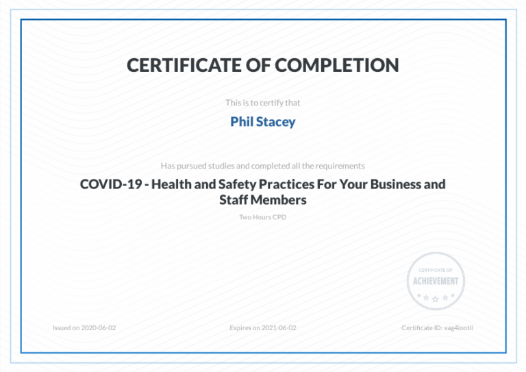 Covid 19 certificate